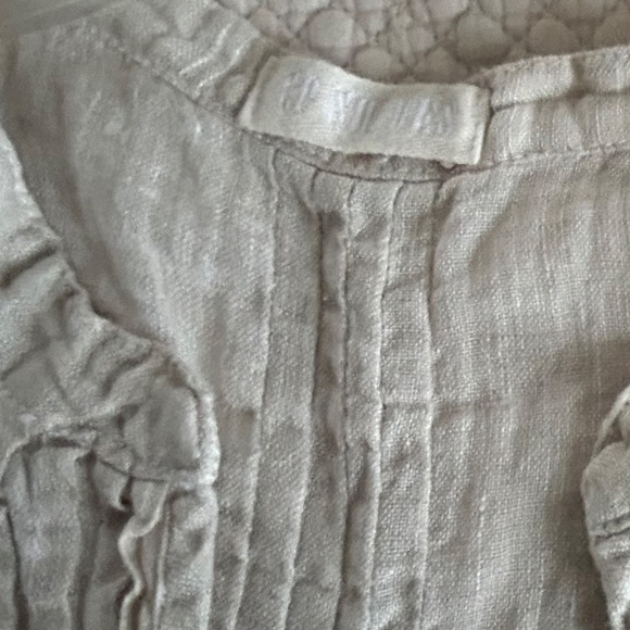 CP Shades 100% linen tunic/beach cover up size medium in color Flax - Picture 6 of 6